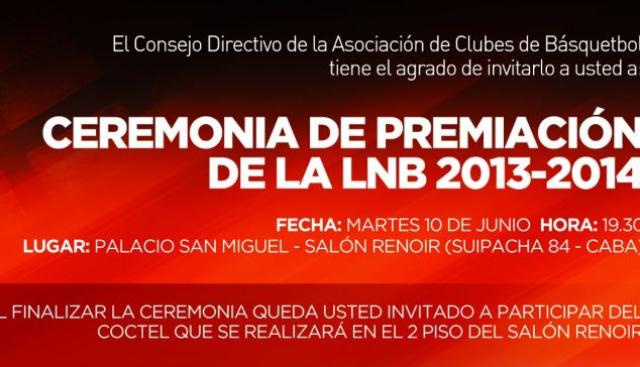 Ceremonia de Premiaci�n de la LNB