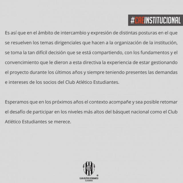 Olavarría se baja ¿Sube Catamarca?