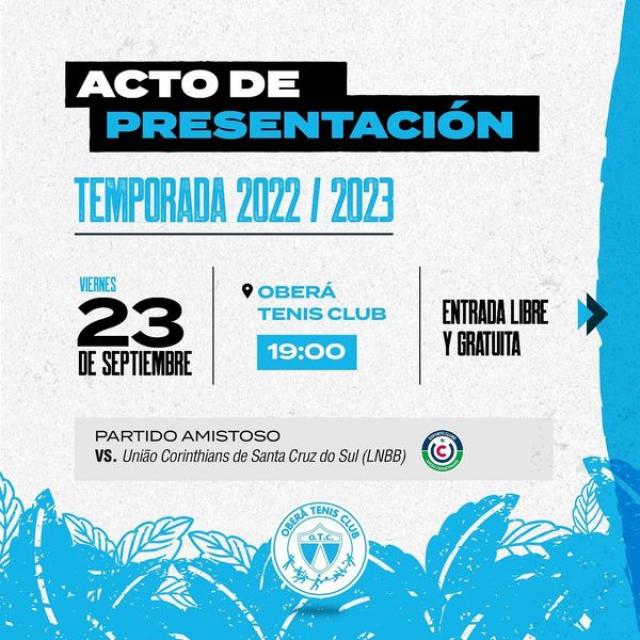 Presentación, indumentaria y amistoso para Oberá