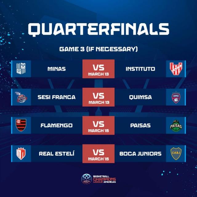 Bcl Américas: Cronograma para los cuartos de final