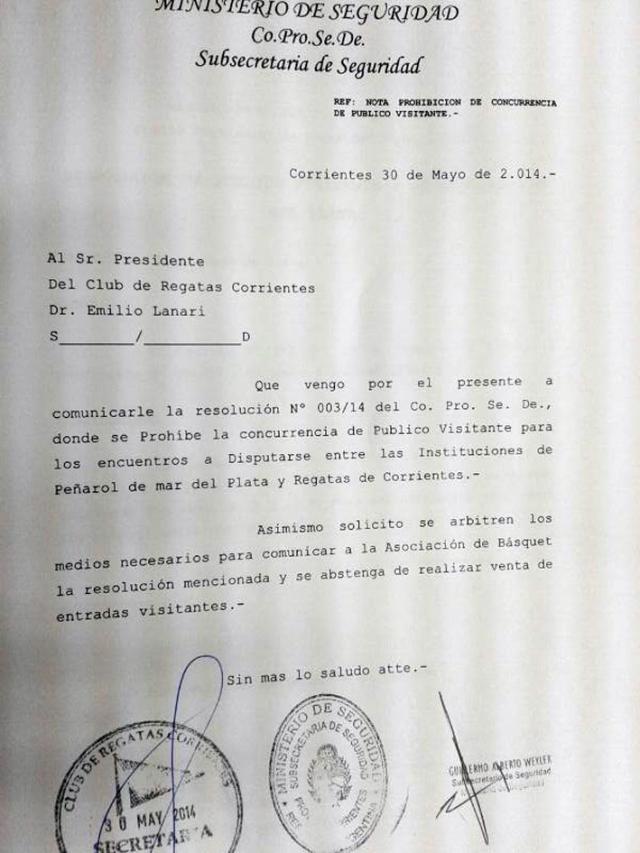 El Co.Pro.Se.De. proh�be la presencia de p�blico visitante